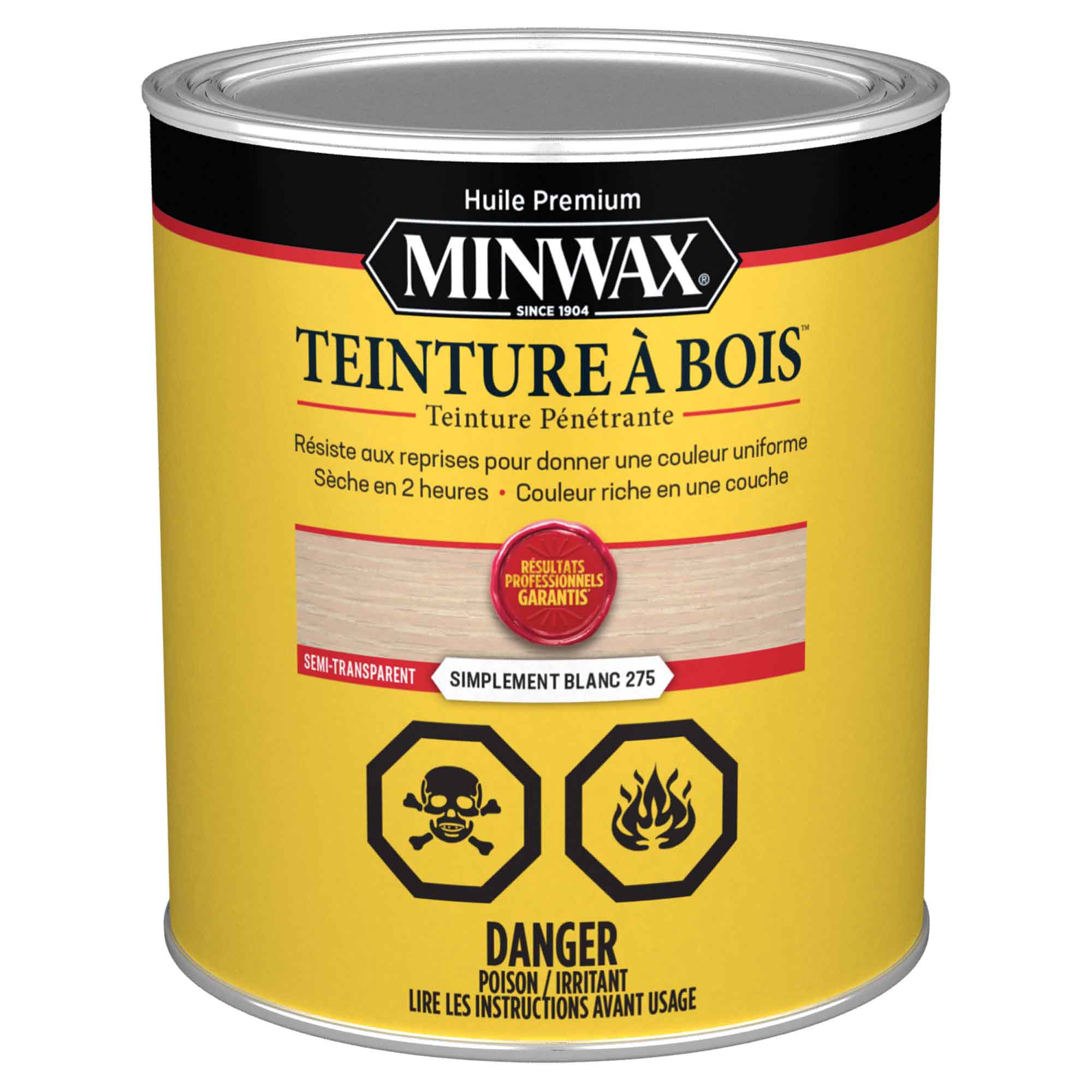Semi-Transparent Wood Stain Simply White, 946 ml - Matériaux JLS
