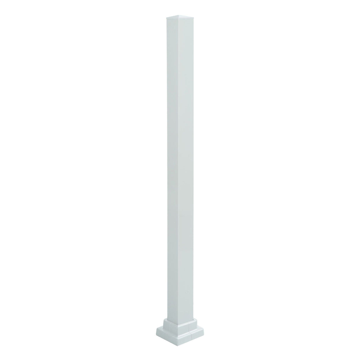 Poteau de montage en aluminium blanc pour rampe de 36&#39;&#39; de hauteur, 37-1/2&#39;&#39; x 2&#39;&#39;