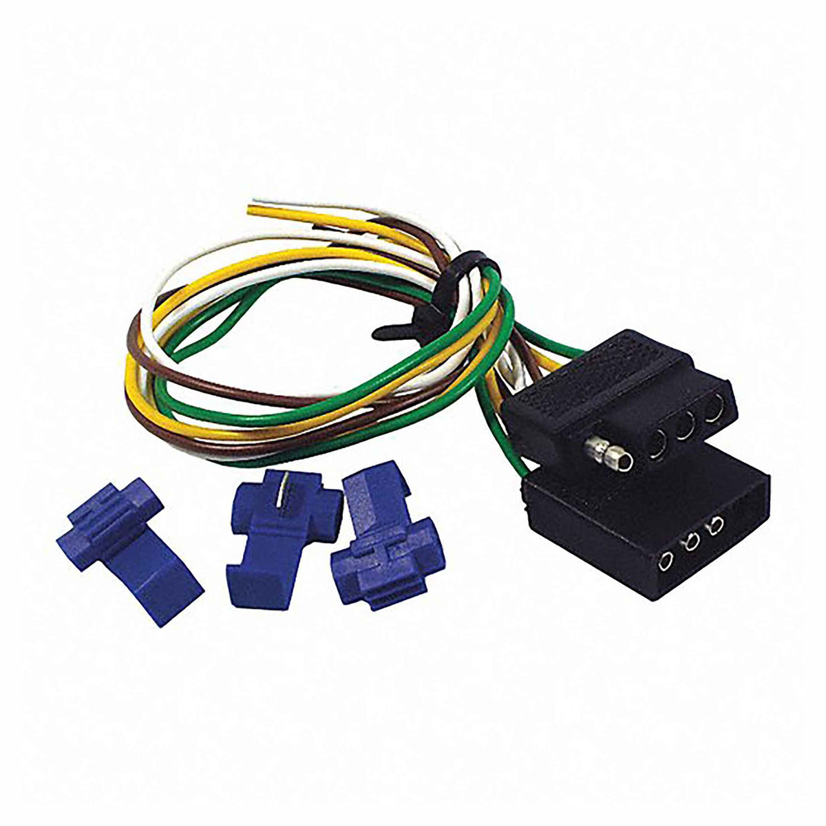 Connecteur plat à 4 pôles pour remorque avec fil de calibre 18