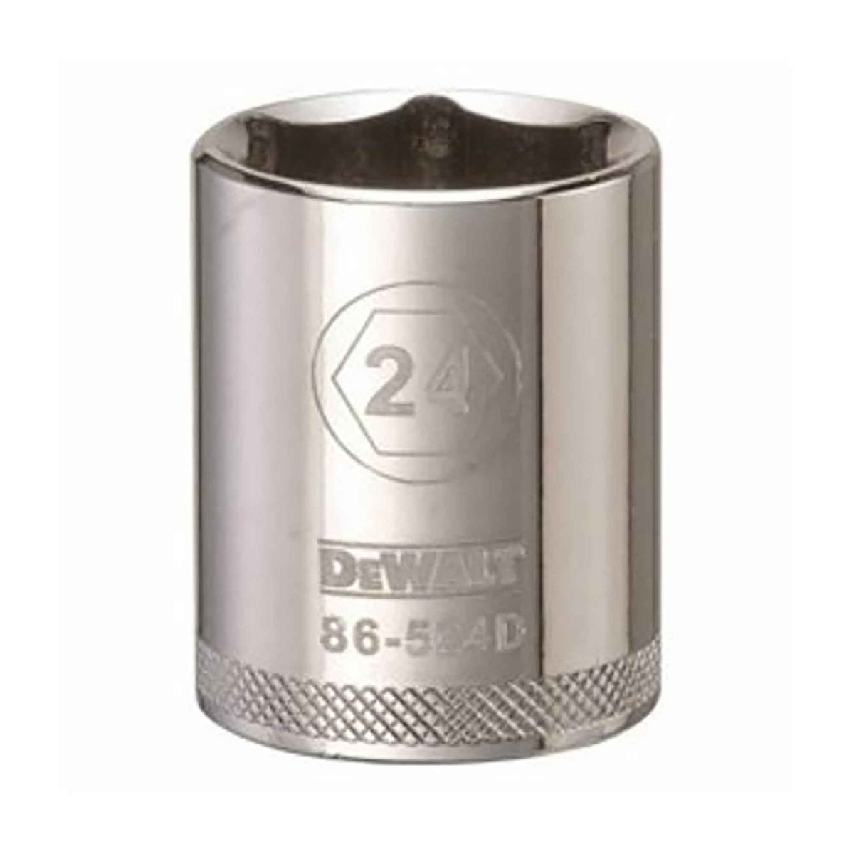 Douille standard courte à entraînement carré de 1/2" avec 6 pointes, 24 mm