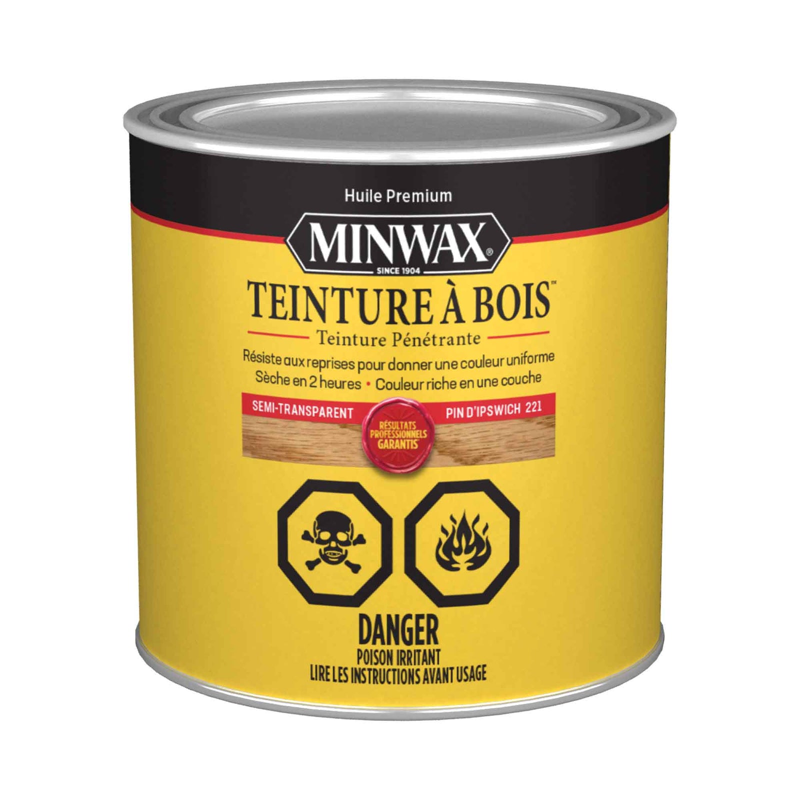 Minwax teinture à bois semi-transparent pin d'Ipswich, 236 ml
