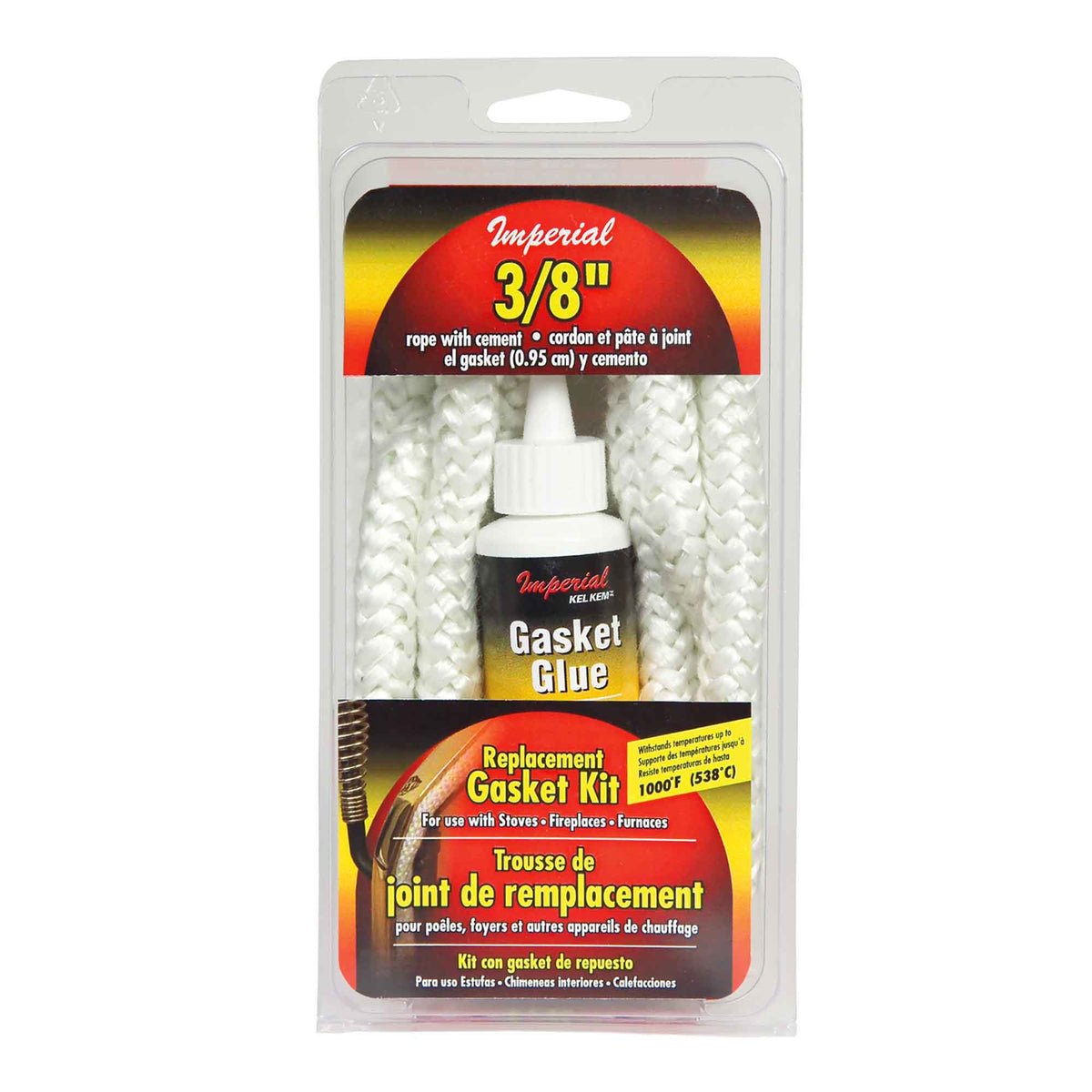 Trousse de joint de remplacement en fibre de verre blanc, 3/8'' x 6'