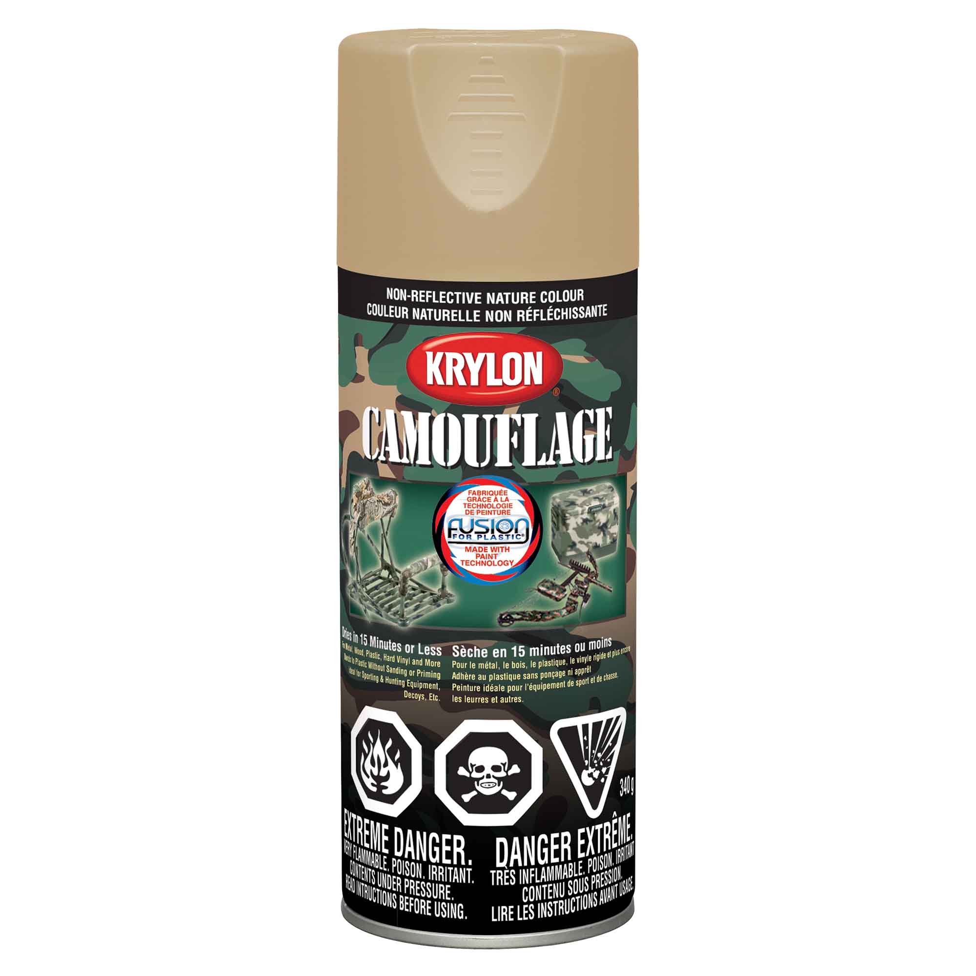 Krylon peinture aérosol de camouflage kaki mat, 340 g