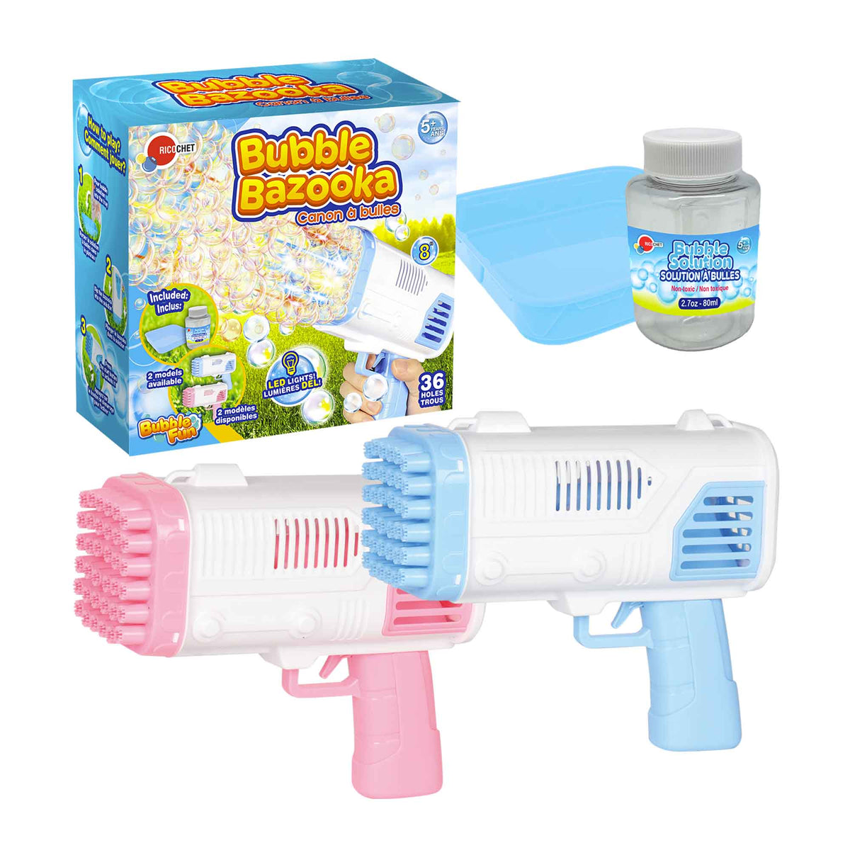 Canon à bulles Bubble Bazooka, choix de couleur