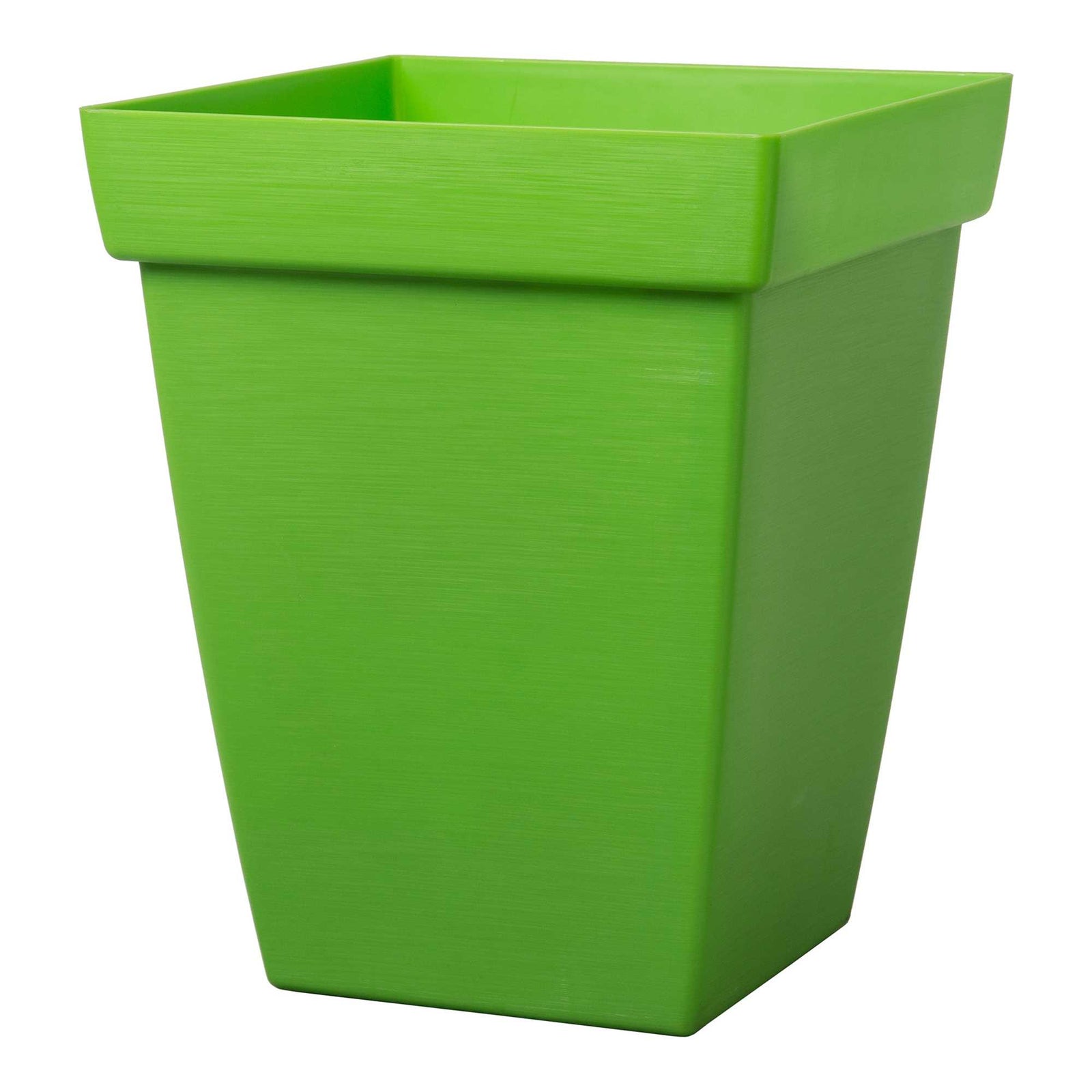 Jardinière Bamboo carrée et verte, 9'' x 9'' x 11,31''