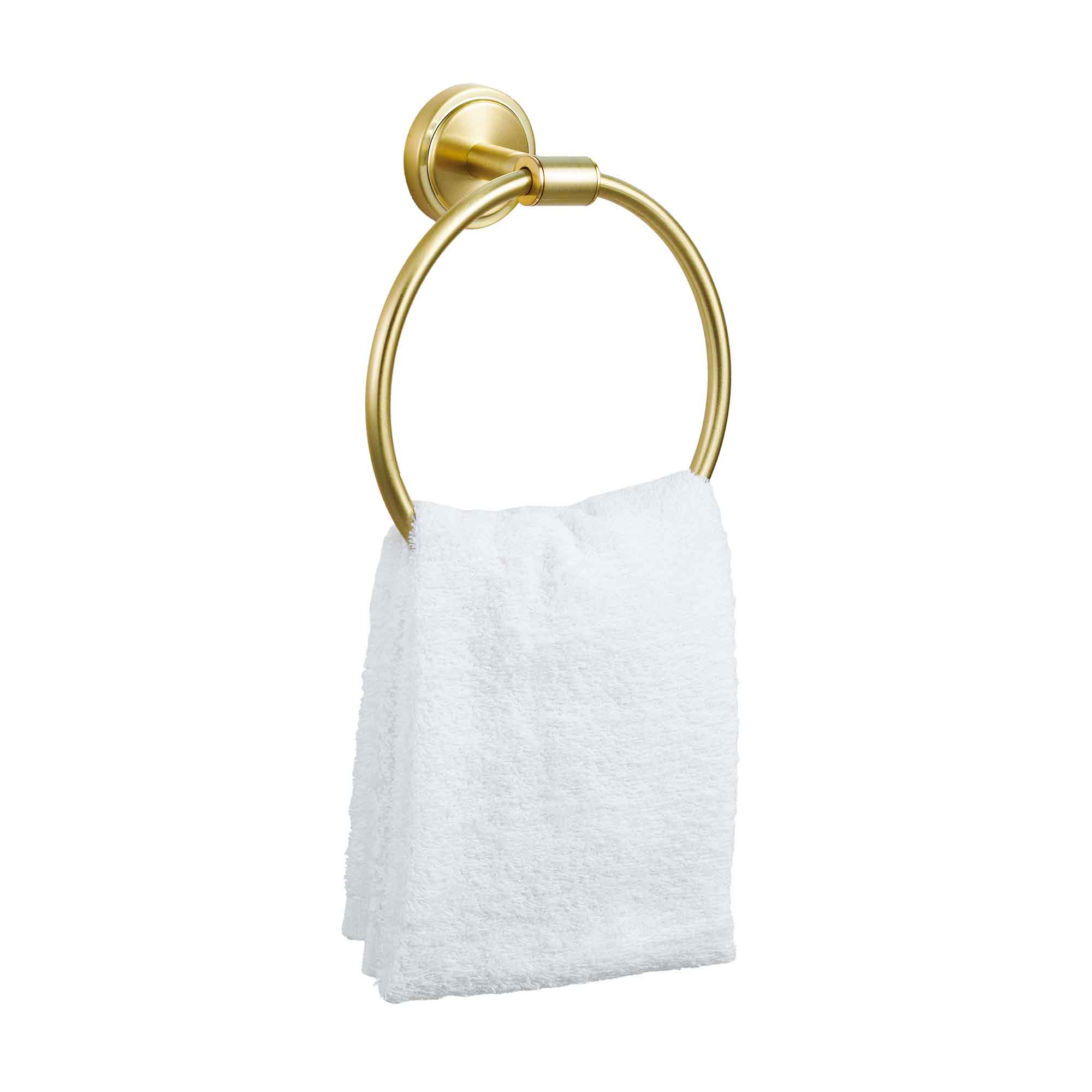 Anneau porte-serviette massif, or mat