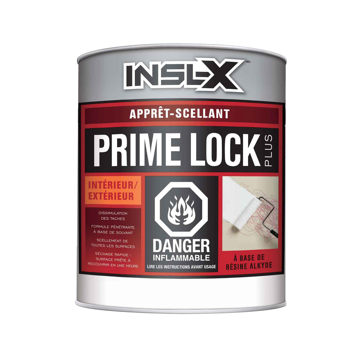 Apprêt-scellant d&#39;intérieur et d&#39;extérieur Insl-X Prime Lock Plus blanc, 946 ml