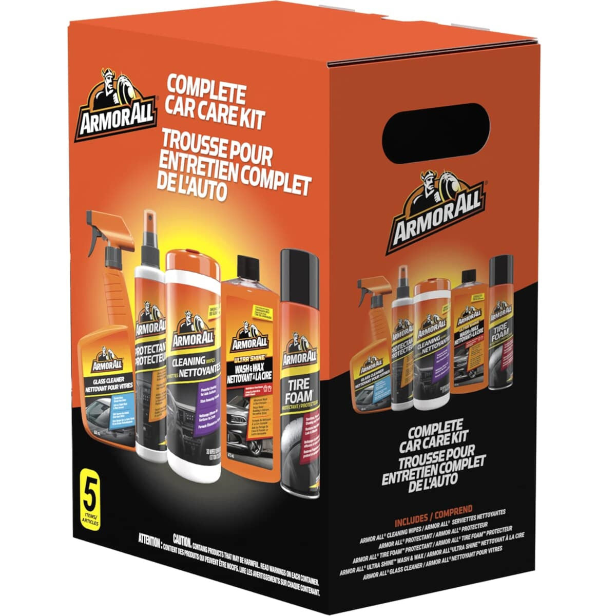 Trousse pour l'entretien complet de l'auto, 5 pièces