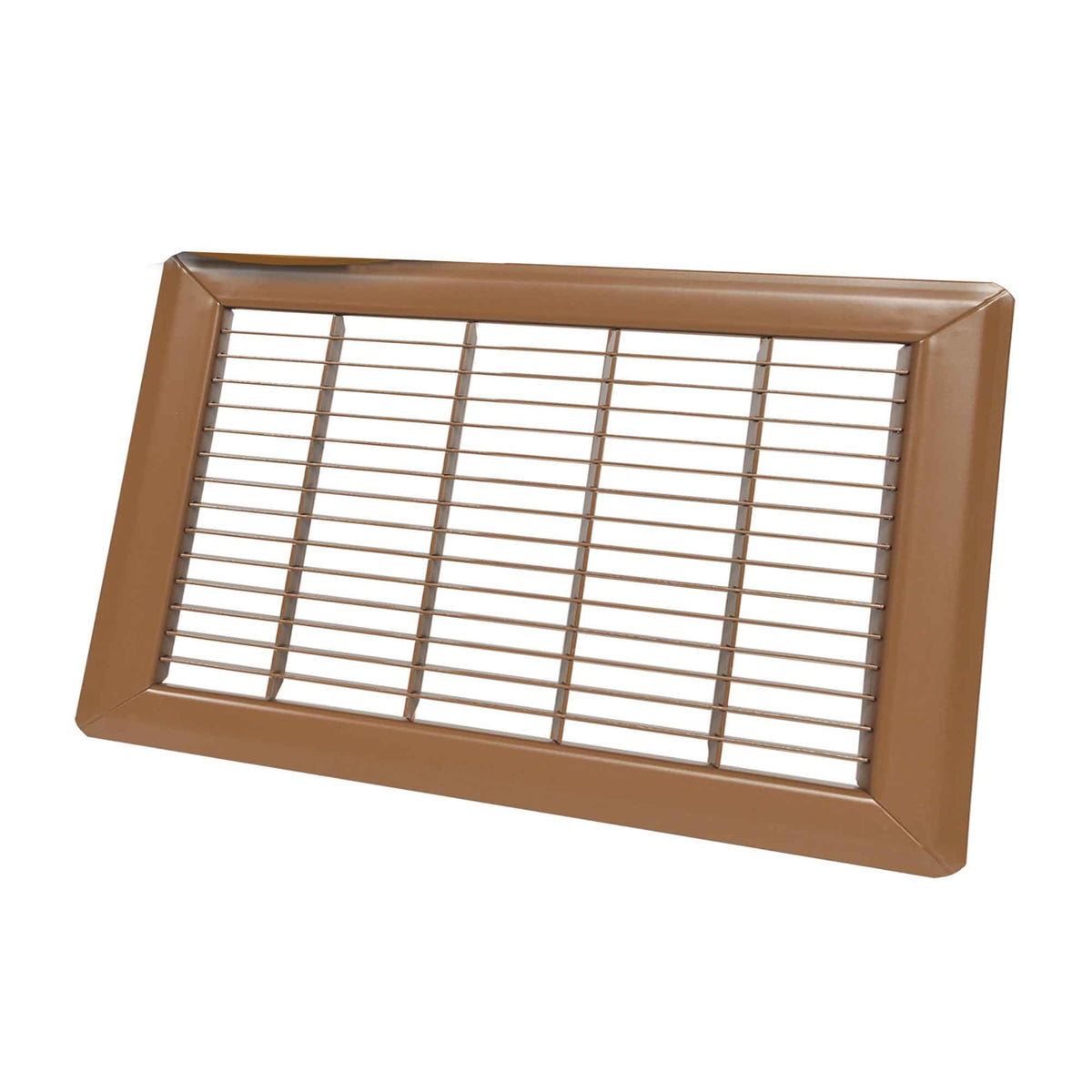 Grille de plinthe de retour d’air en acier peint en brun, 8&quot; x 14&quot;