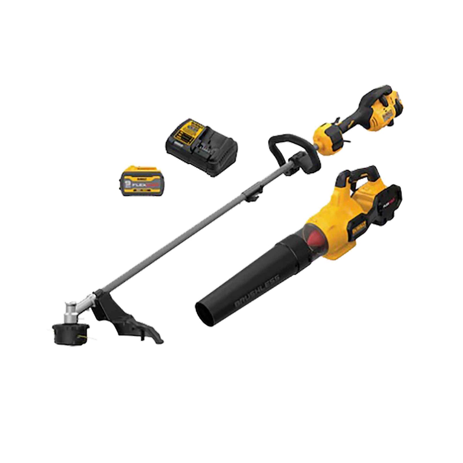 Ensemble d'un coupe-bordures avec raccord à accessoires de 17'' avec un souffleur 60 V MAX, sans balai 