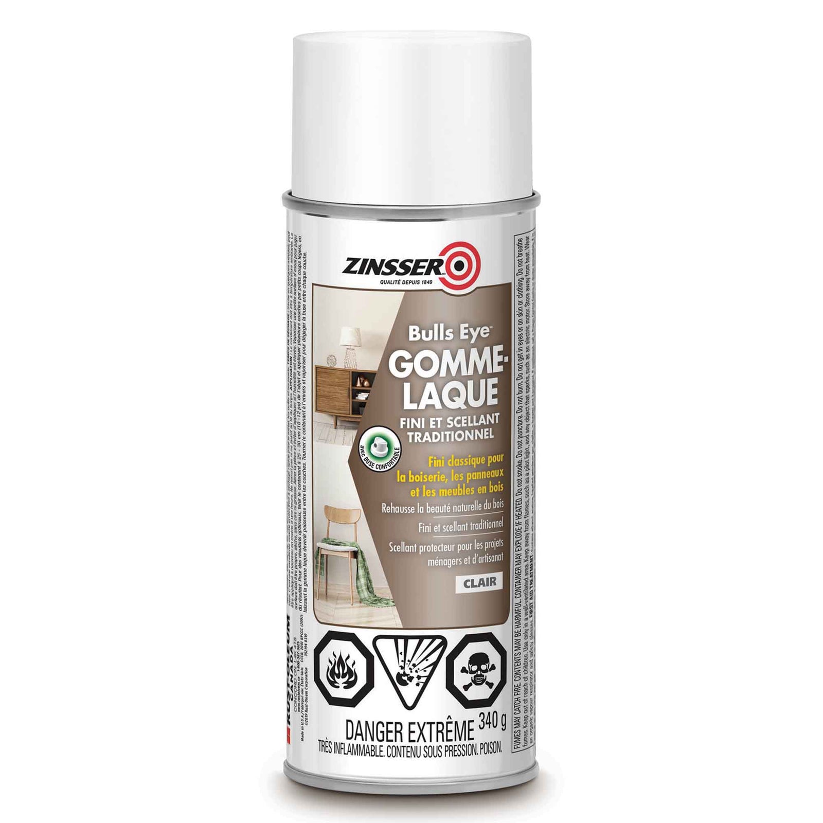 Gomme-laque Bulls Eye claire, 340 g