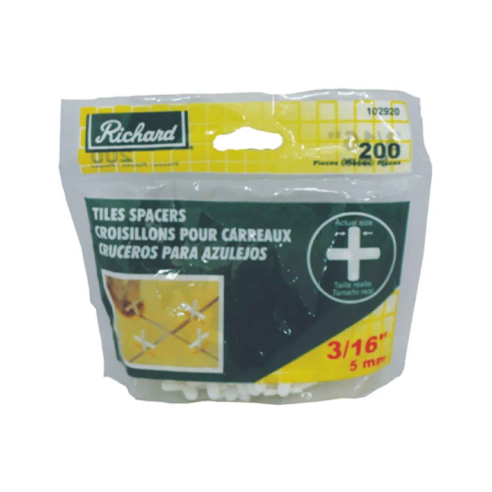 Croisillons pour carreaux, 3/16" (200 unités) 