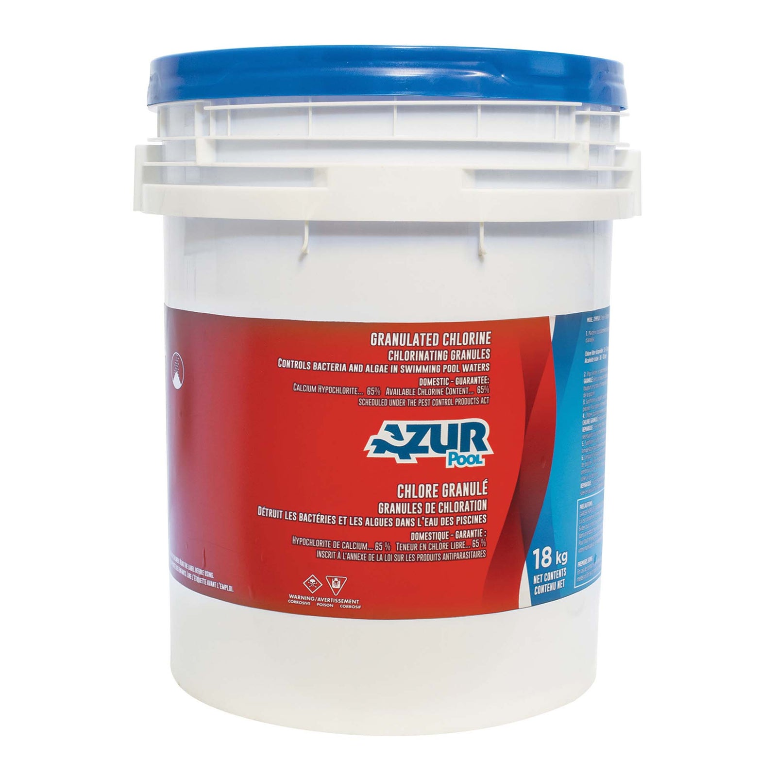 Chlore granulé à 65 %, 18 kg 