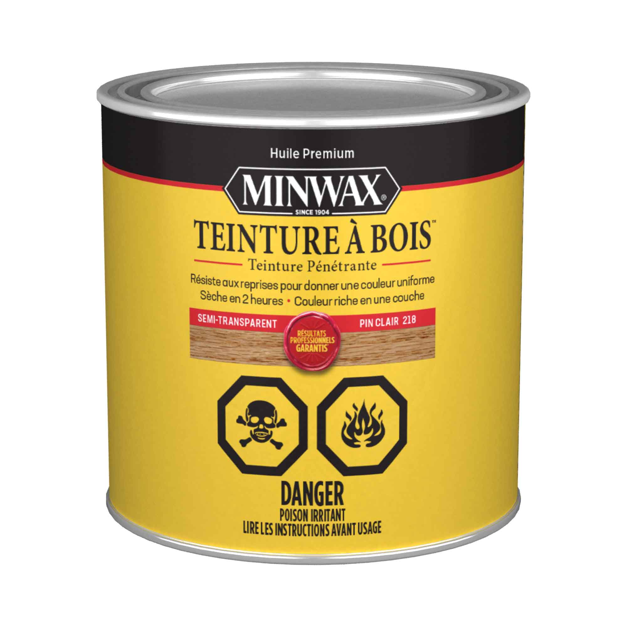 Minwax teinture à bois semi-transparent pin clair, 236 ml