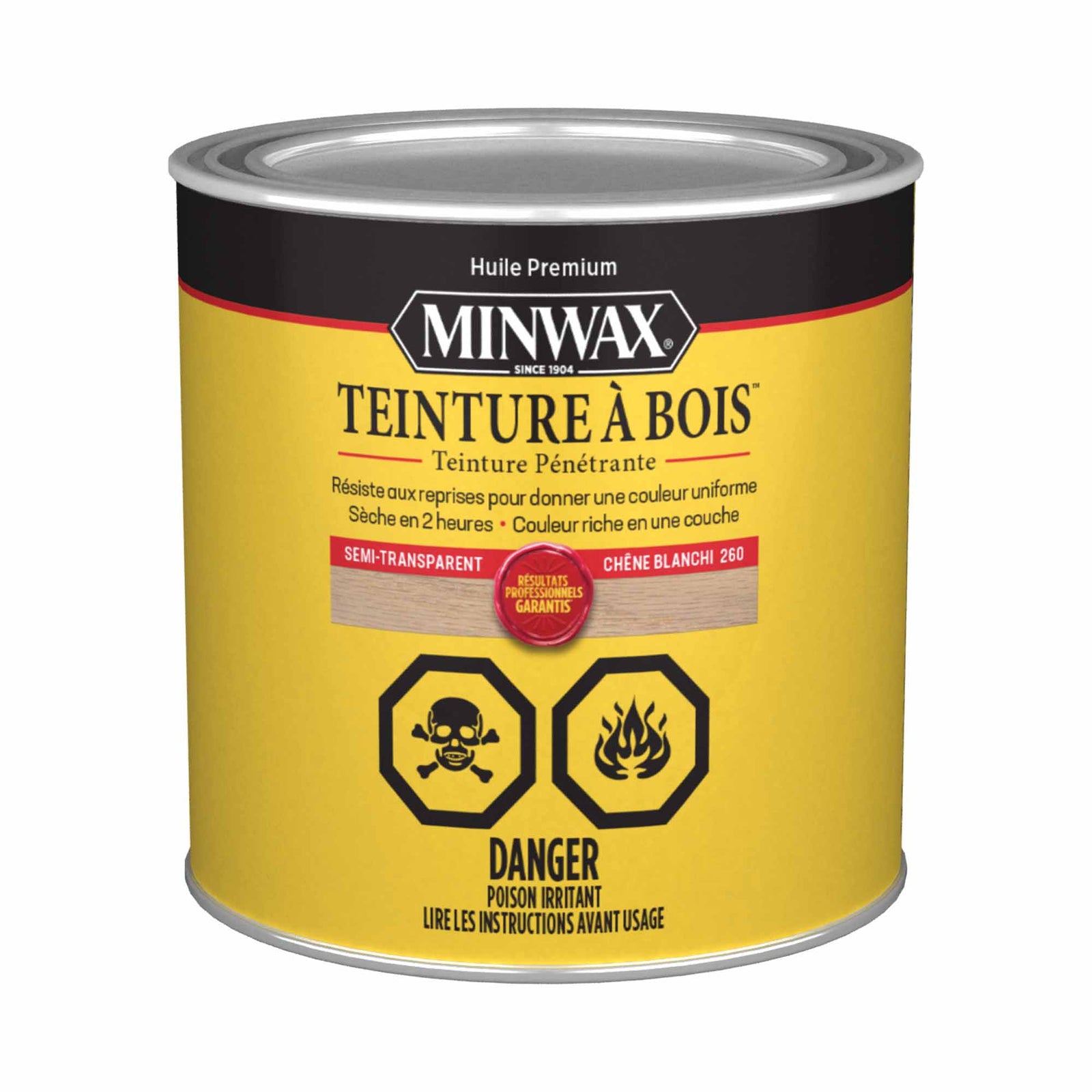 Minwax teinture à bois semi-transparent chêne blanchi, 236 ml