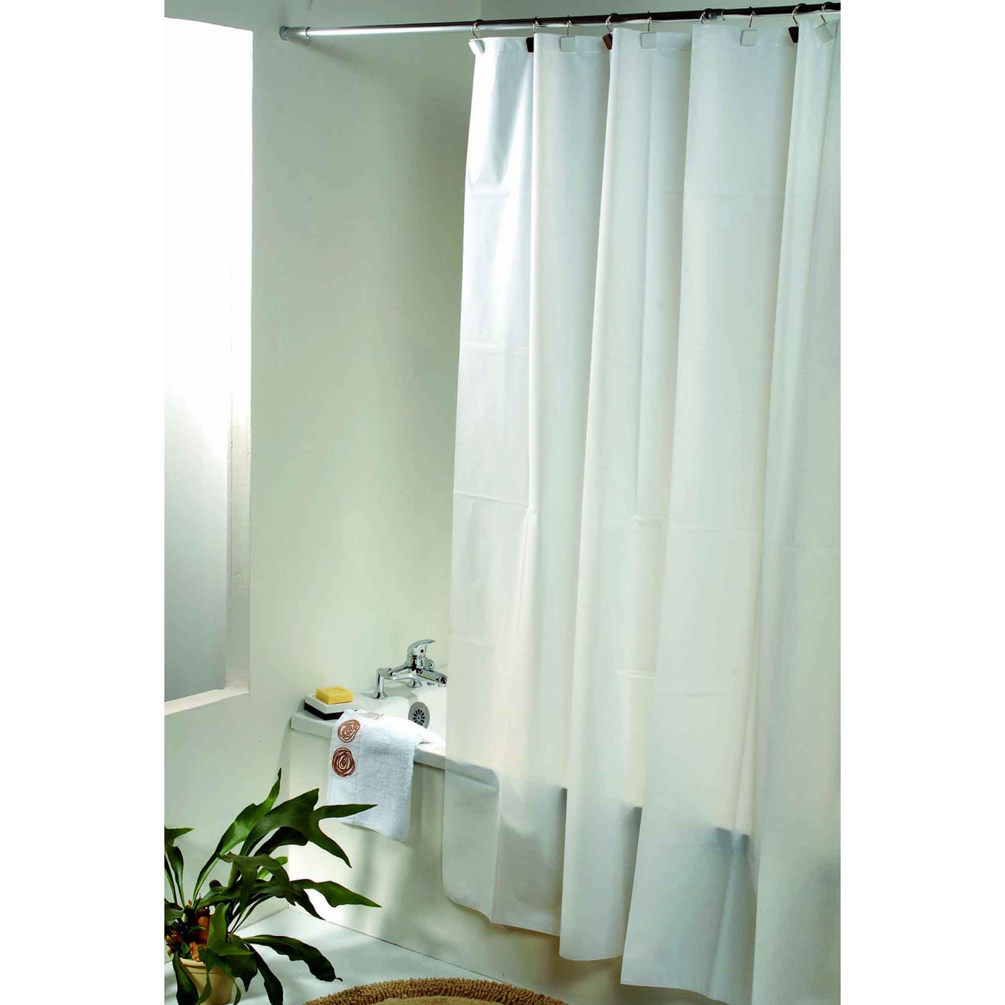 Doublure de rideau de douche avec oeillets, blanc 