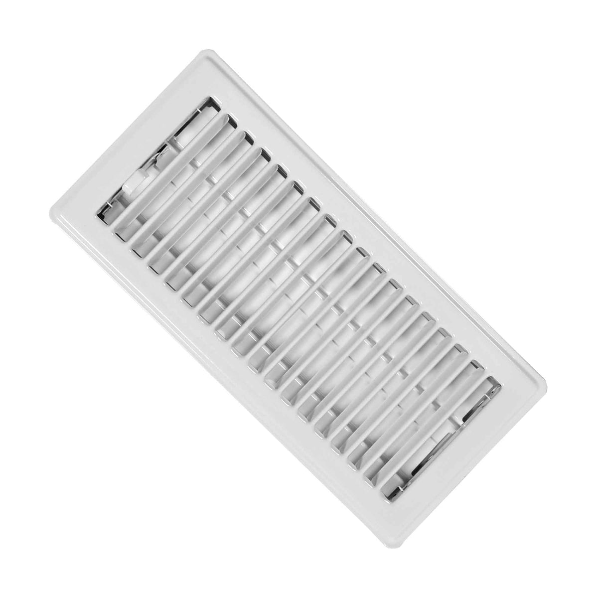 Registre de plancher en acier peint en blanc, 2,25&quot; x 10&quot;