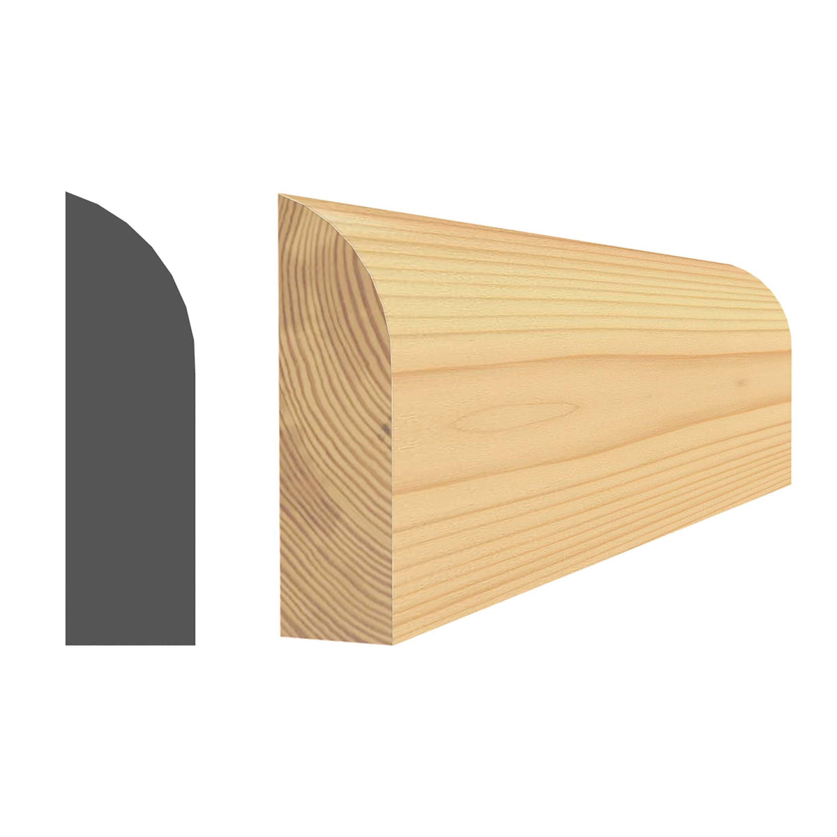 Arrêt de porte en pin Sélect 5/16" x 1-1/16" x 7'