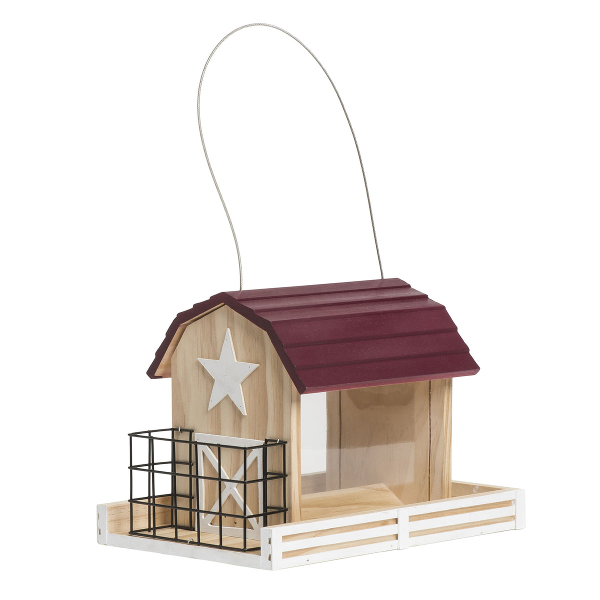 Mangeoire d'oiseaux en forme de grange, 2 lb de graines