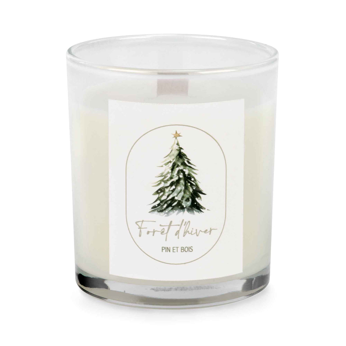 Chandelle parfumée ''Forêt d’hiver'', pin et bois