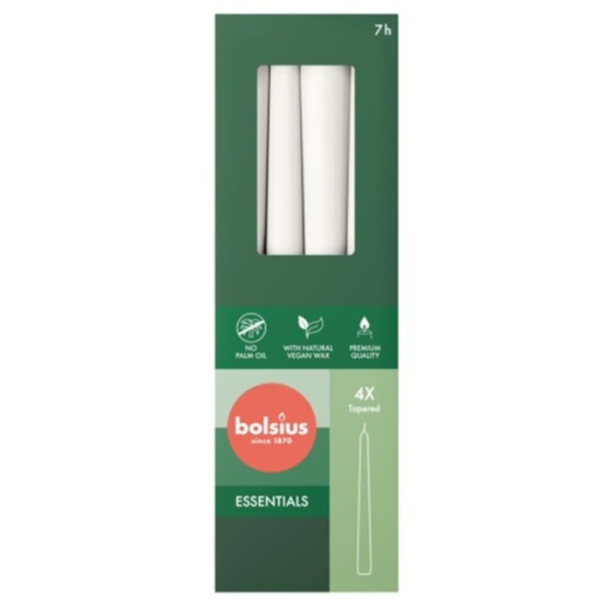 Bougies de table blanches BOLSIUS