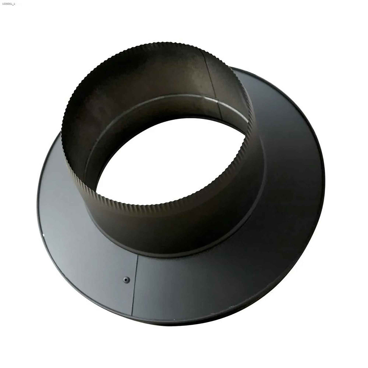 Adaptateur noir mat pour tuyau de poêle, 7"