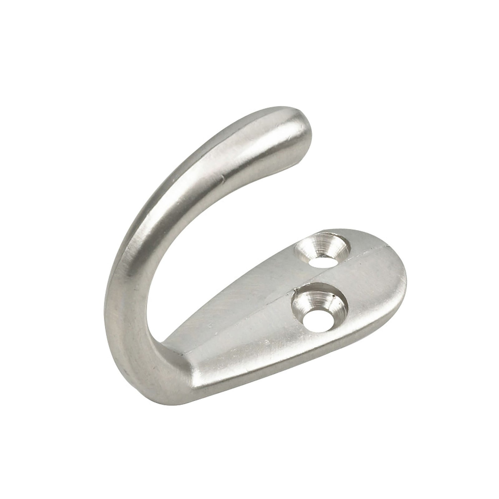 Crochet simple nickel brossé pour garde-robe ou penderie # 223 de 1-3/4'', emballage de 2 unités