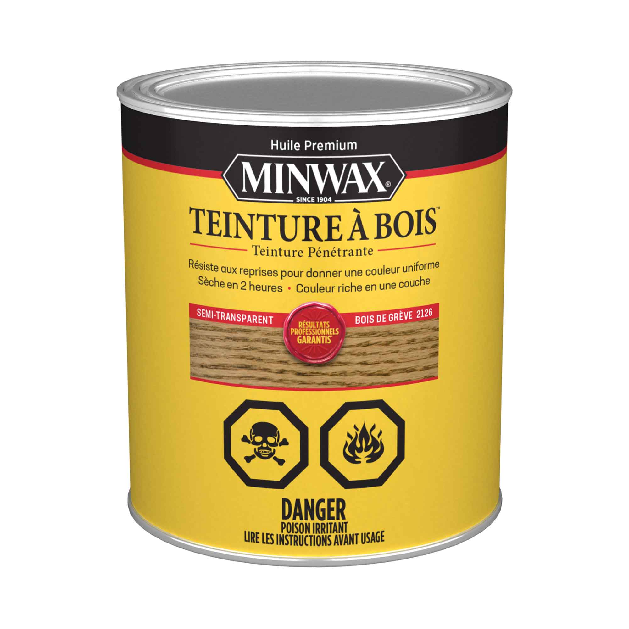 Minwax teinture à bois semi-transparent bois de grève, 946 ml