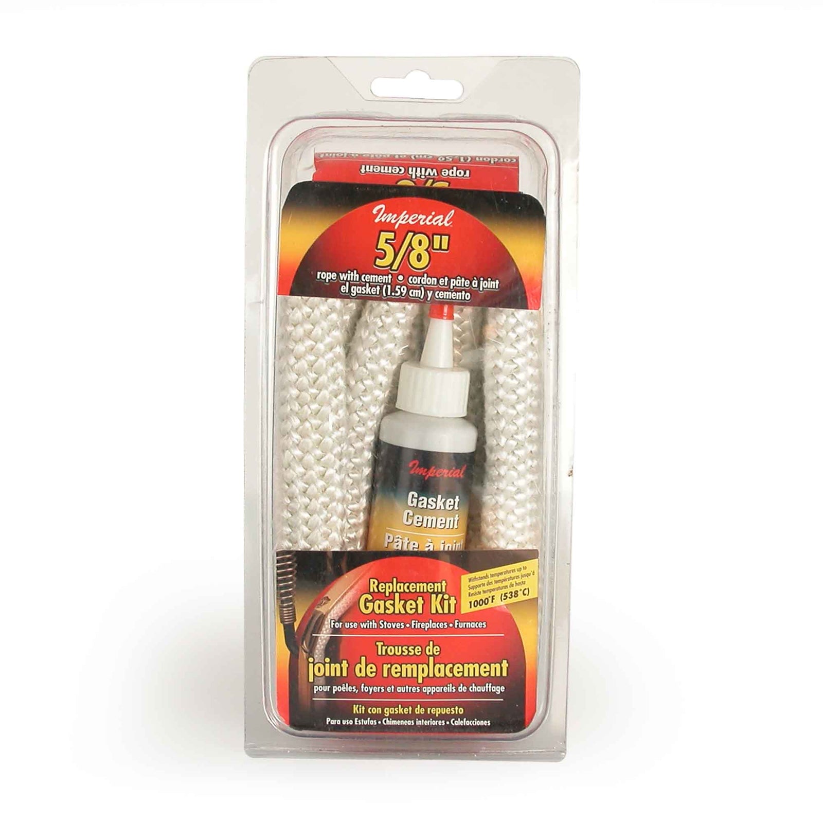 Trousse de joint de remplacement en fibre de verre blanc, 5/8'' x 6'