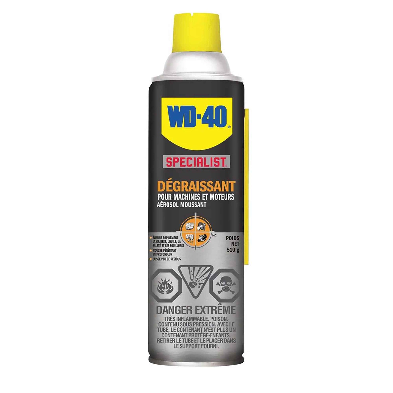 Dégraissant pour machines et moteurs en aérosol moussant, 510 g