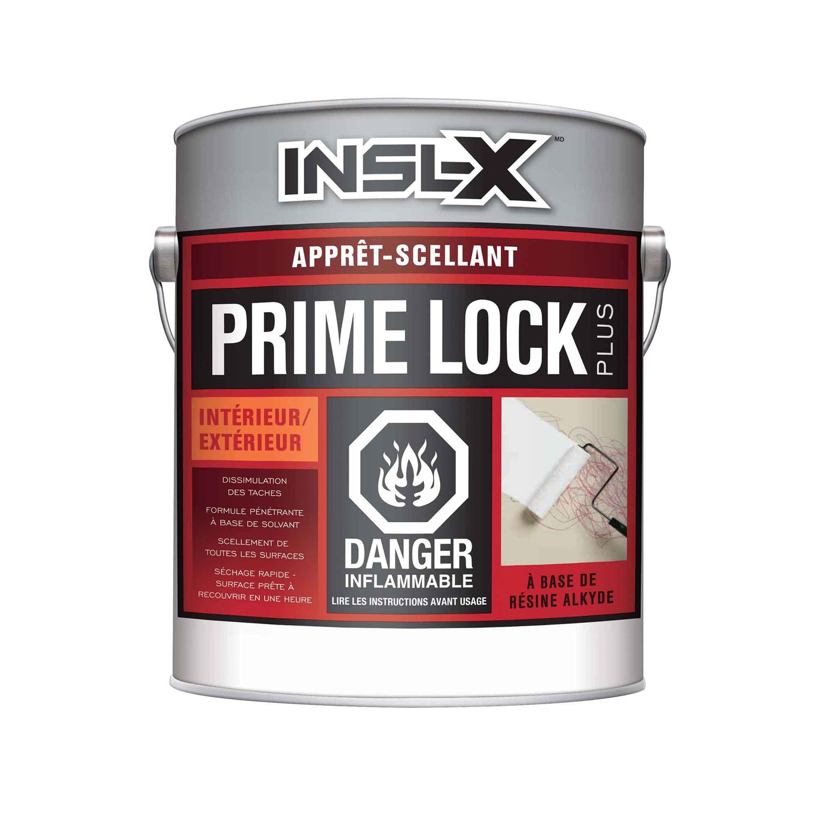 Apprêt-scellant d'intérieur et d'extérieur Insl-X Prime Lock Plus blanc, 3,79 L
