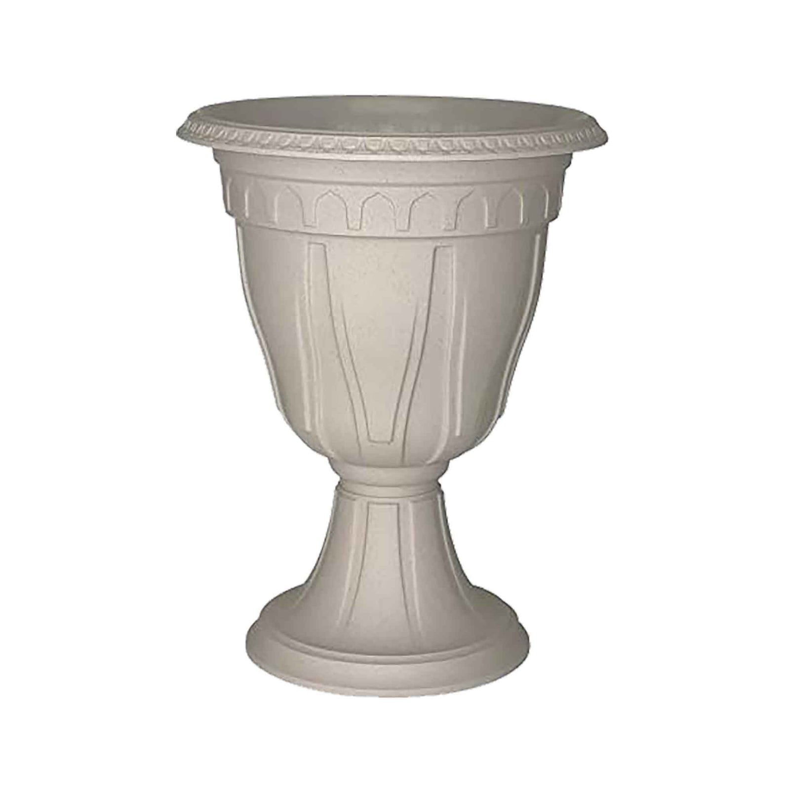 Jardinière Azura sur piédestal et de couleur granit, 15-1/4" x 20-1/4"  