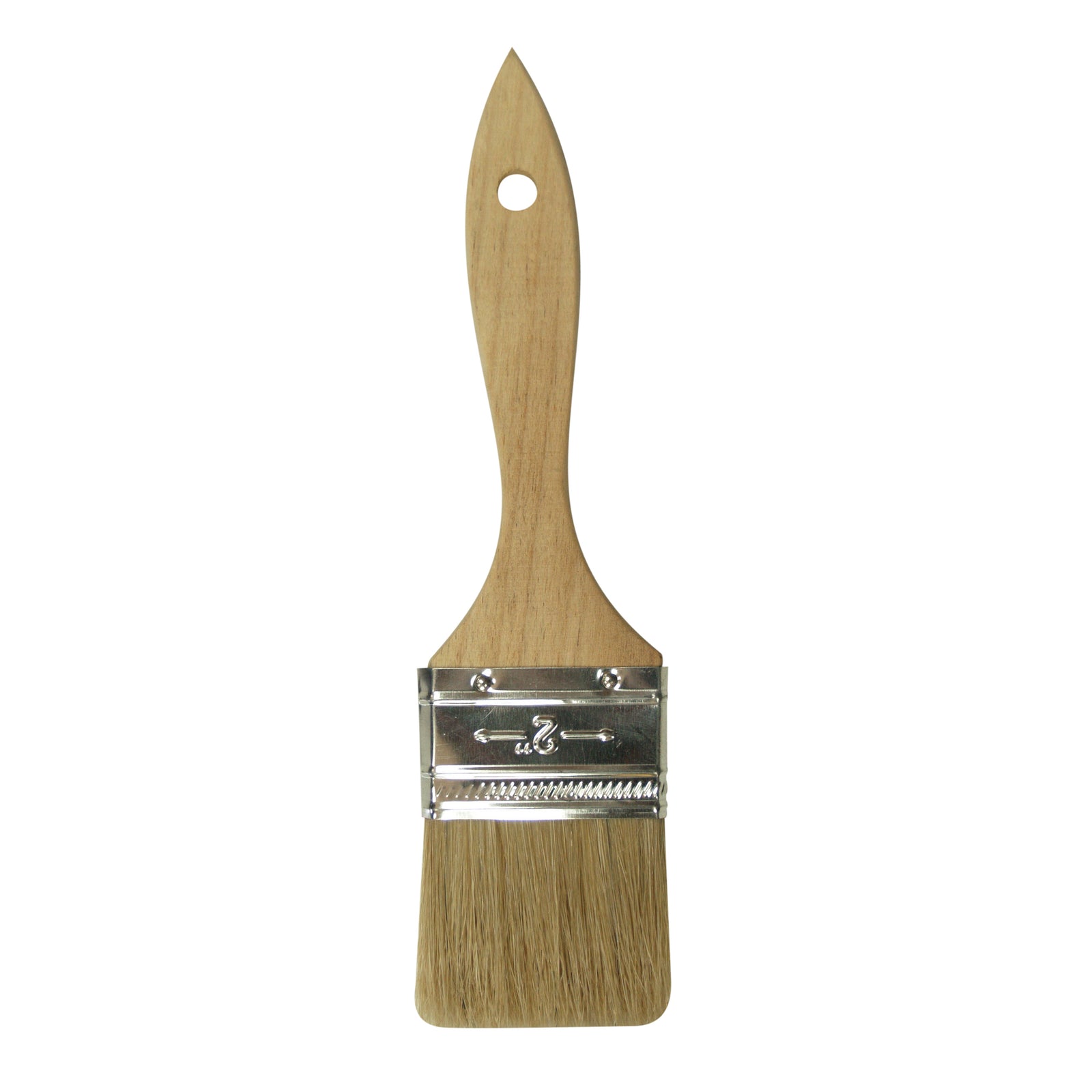 Pinceau Chip de 2 po, série Utility, soie blanche, manche en bois