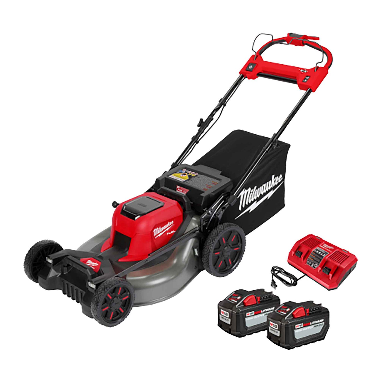 Ensemble de tondeuse autopropulsée par traction arrière de 21'', 2 batteries M18 FUEL et chargeur inclus