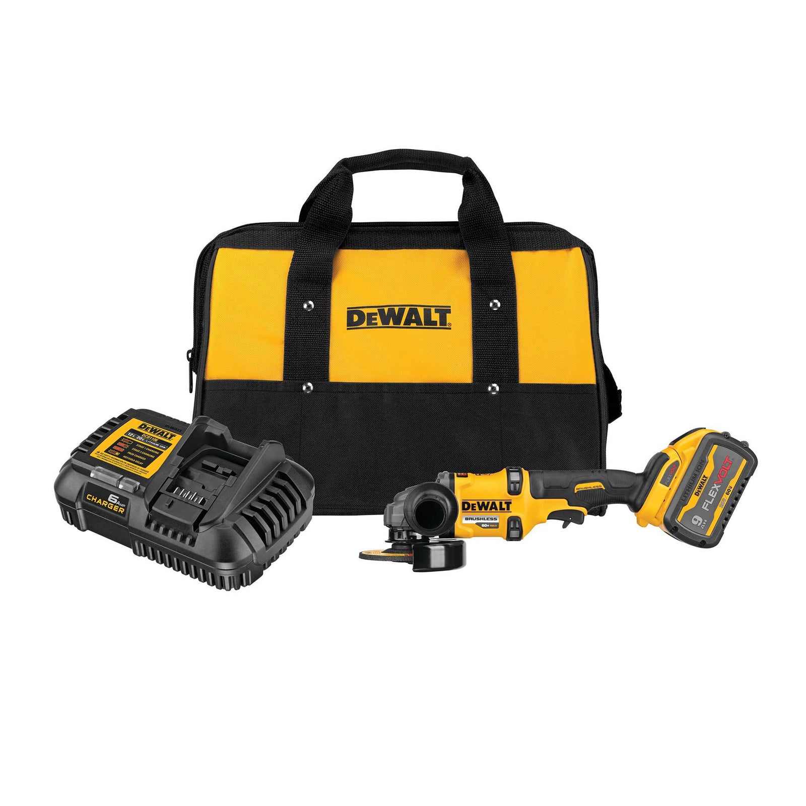 Ensemble pour meuleuse de 4 1/2" à 6" sans balais et sans fil FLEXVOLT 60V MAX avec frein antirebond