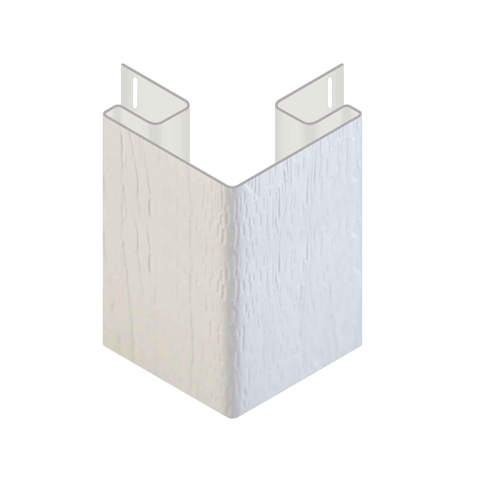 Moulure de coin extérieur en vinyle blanc, 10' x 3/4" x 3"