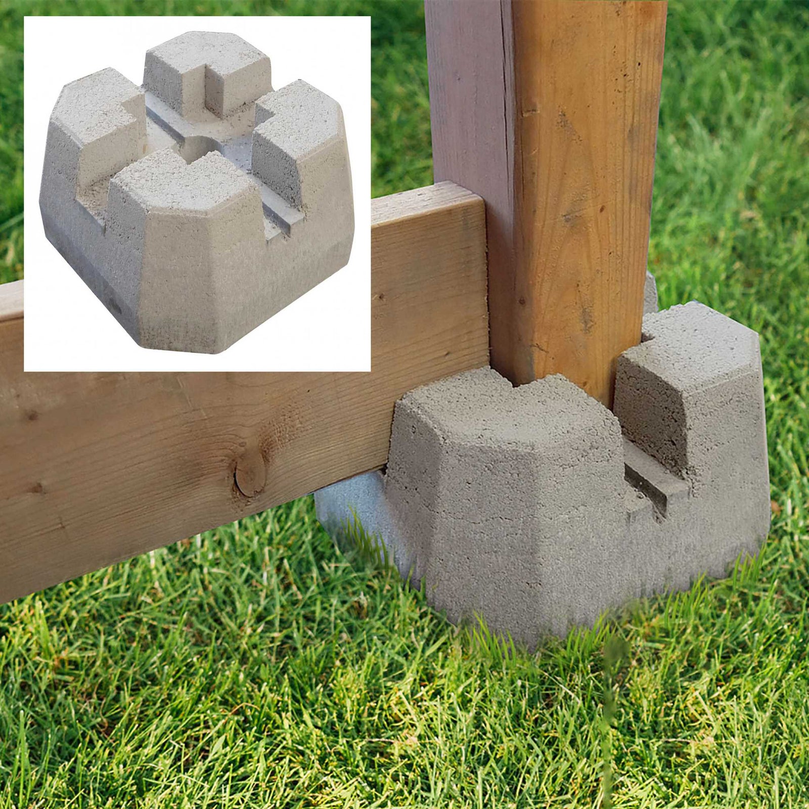 Patio bloc 4'' x 4'', gris
