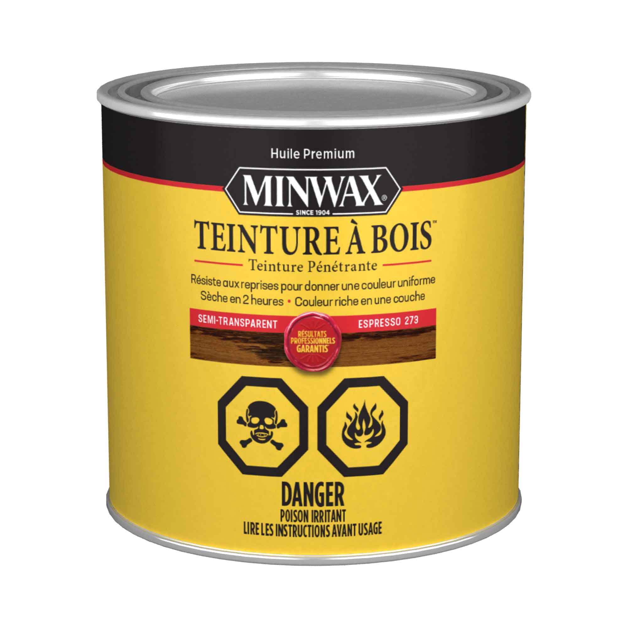 Minwax teinture à bois semi-transparent espresso, 236 ml