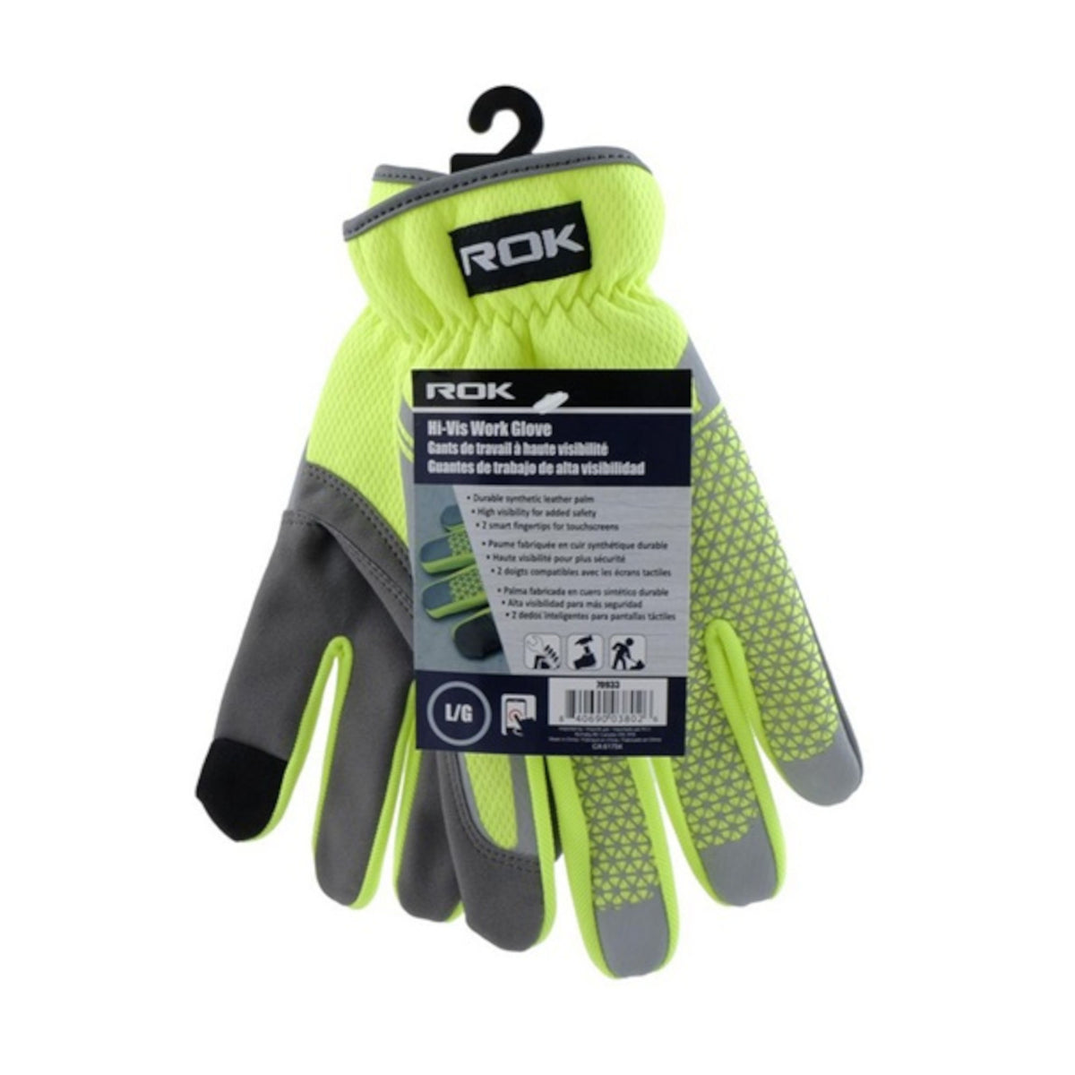 Gants de travail haute visibilité, taille gros