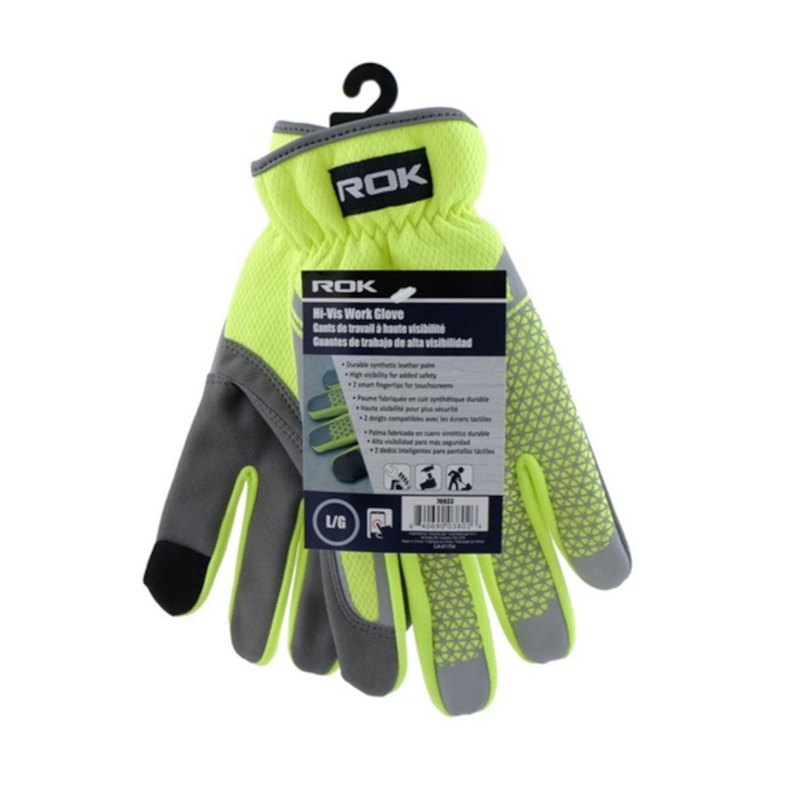 Gants de travail haute visibilité, taille gros