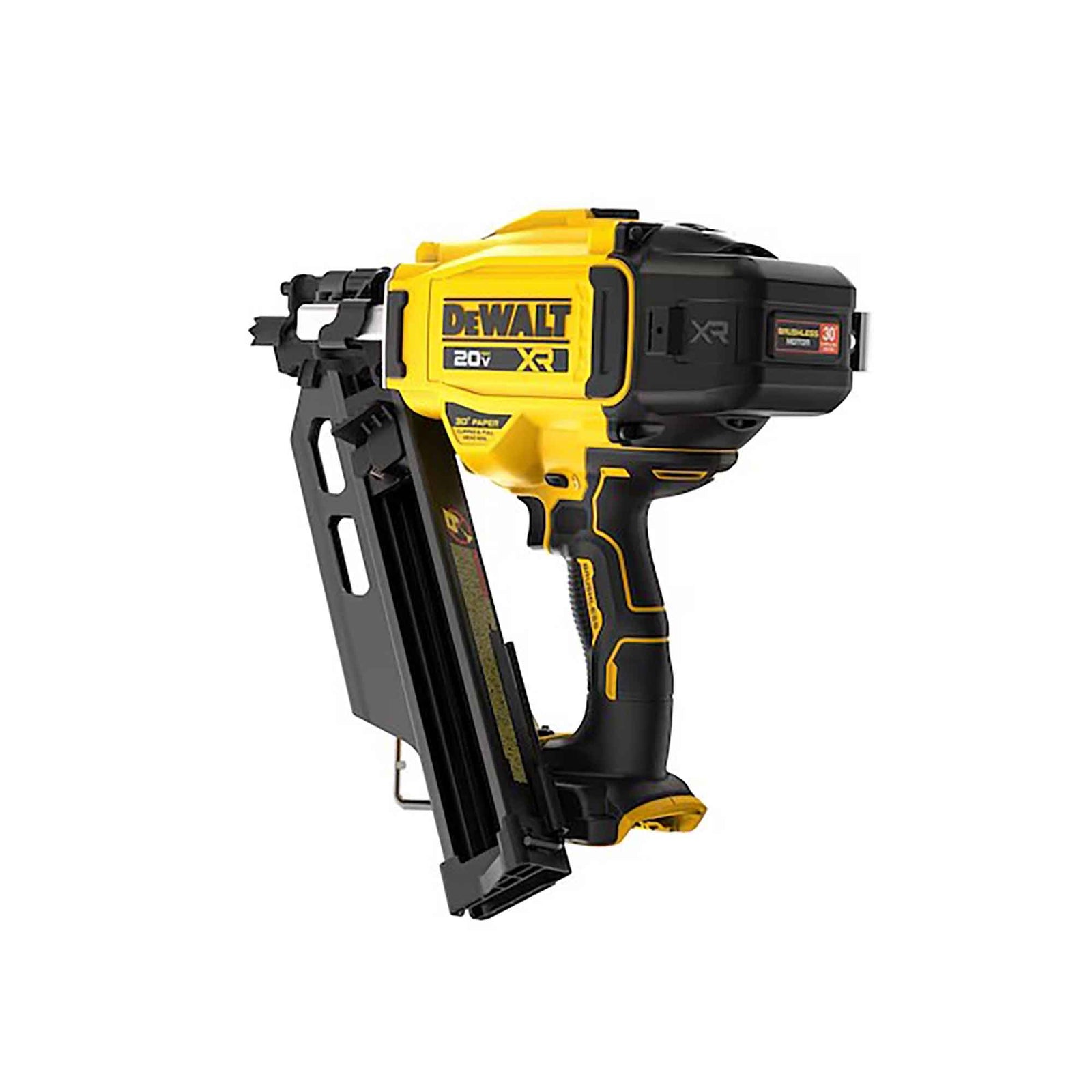 Cloueuse de charpente à 30° sans balai sans fil 20 V MAX XR pour clous sur bande de papier, outils seulement