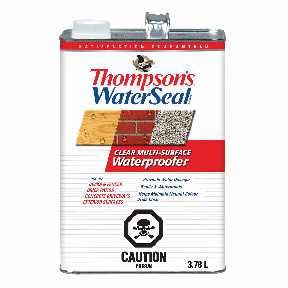 Thompson's WaterSeal imperméabilisant multi-surfaces transparent, 3,78 L