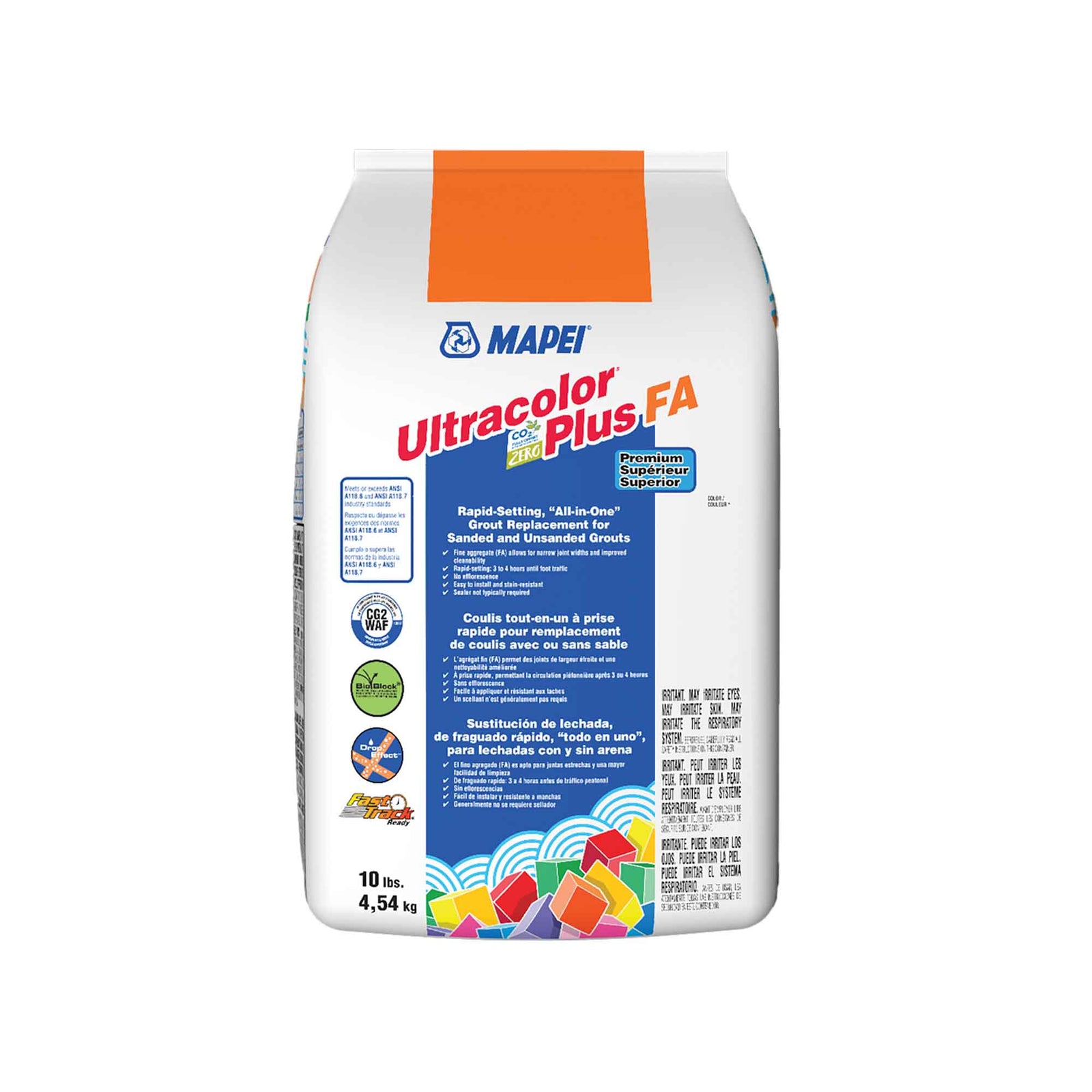 Coulis tout-en-un à prise rapide pour remplacement de coulis avec ou sans sable Ultracolor Plus FA de 10 lb, chocolat #7 