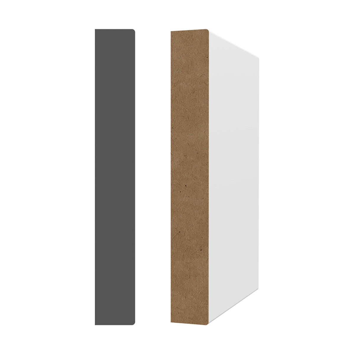 Moulure rectangulaire en MDF avec apprêt blanc 3/4&quot; x 5-1/2&quot; x 8&#39;