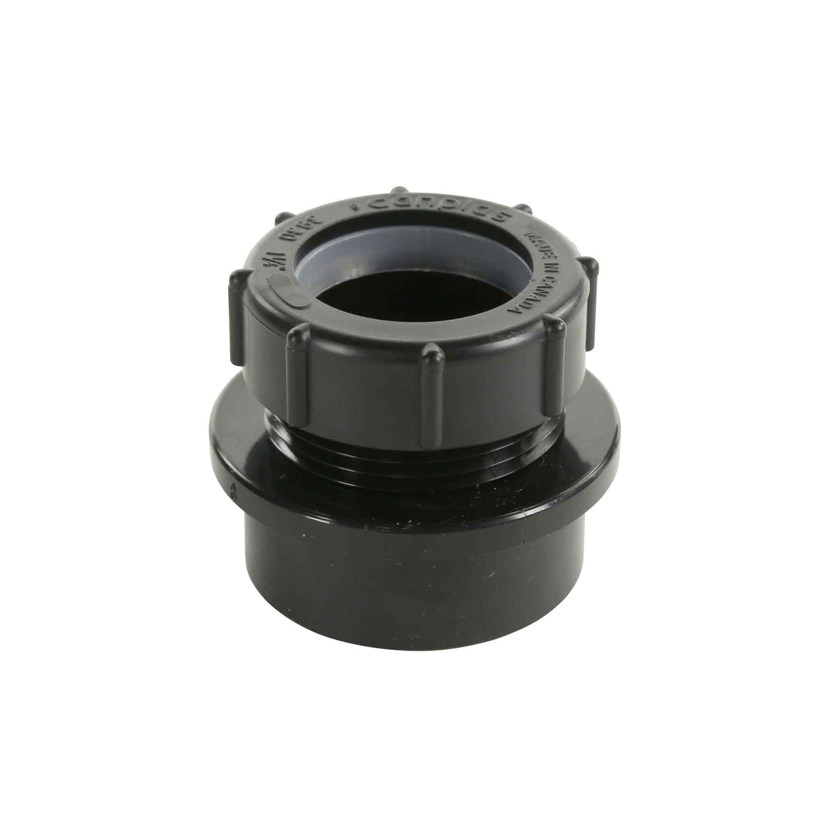 Adaptateur de siphon mâle ABS-DWV «mâle x écrou plastique», 1-1/2&quot; x 1-1/4&quot;  