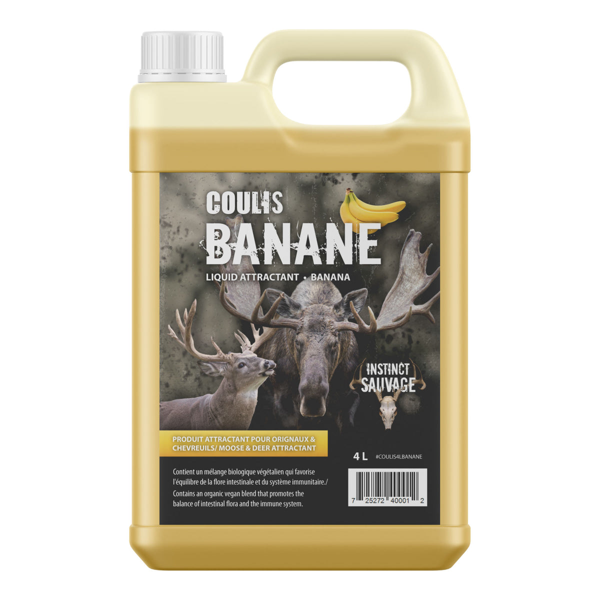 Coulis à la banane pour orignaux et chevreuils, 4 L