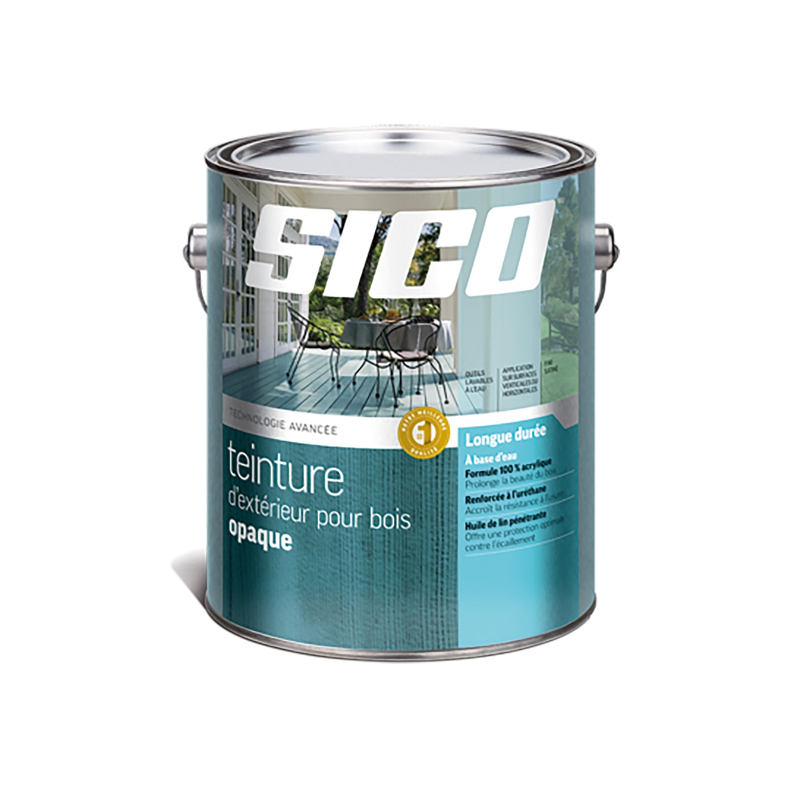 Teinture d'extérieur pour bois opaque avec formule avancée, 3,78 L