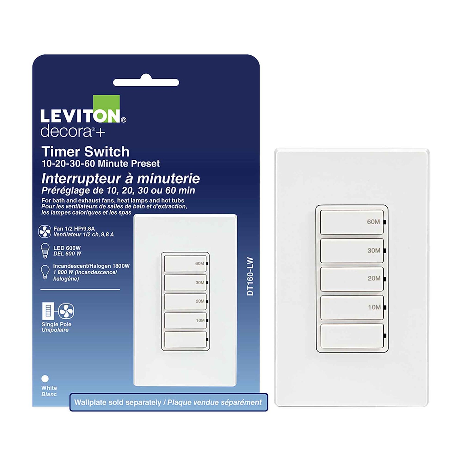 Minuterie numérique Decora préréglée de 60 minutes