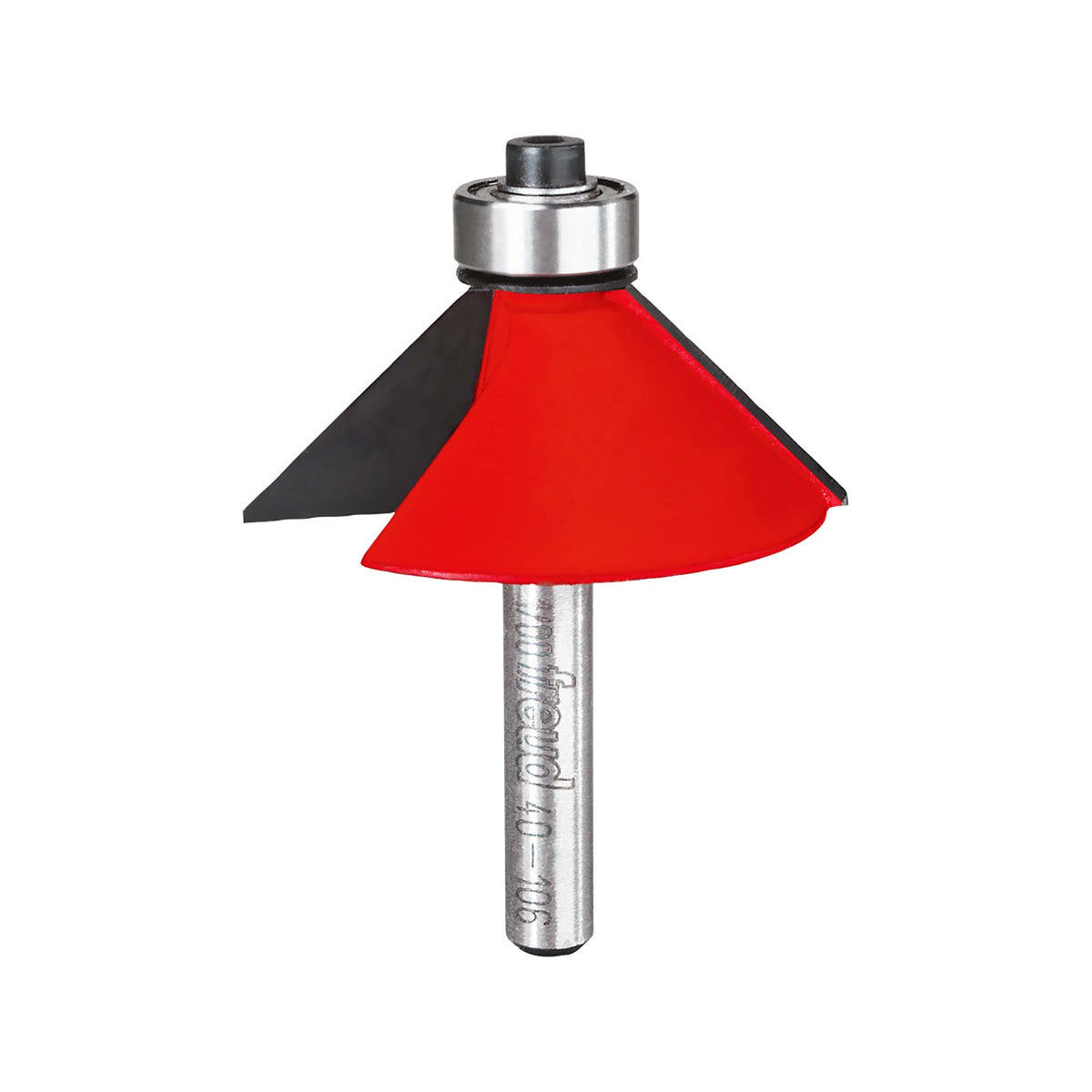 Mèche de toupie à chanfreiner de 1-3/4" x 45 degrés, tige 1/4"