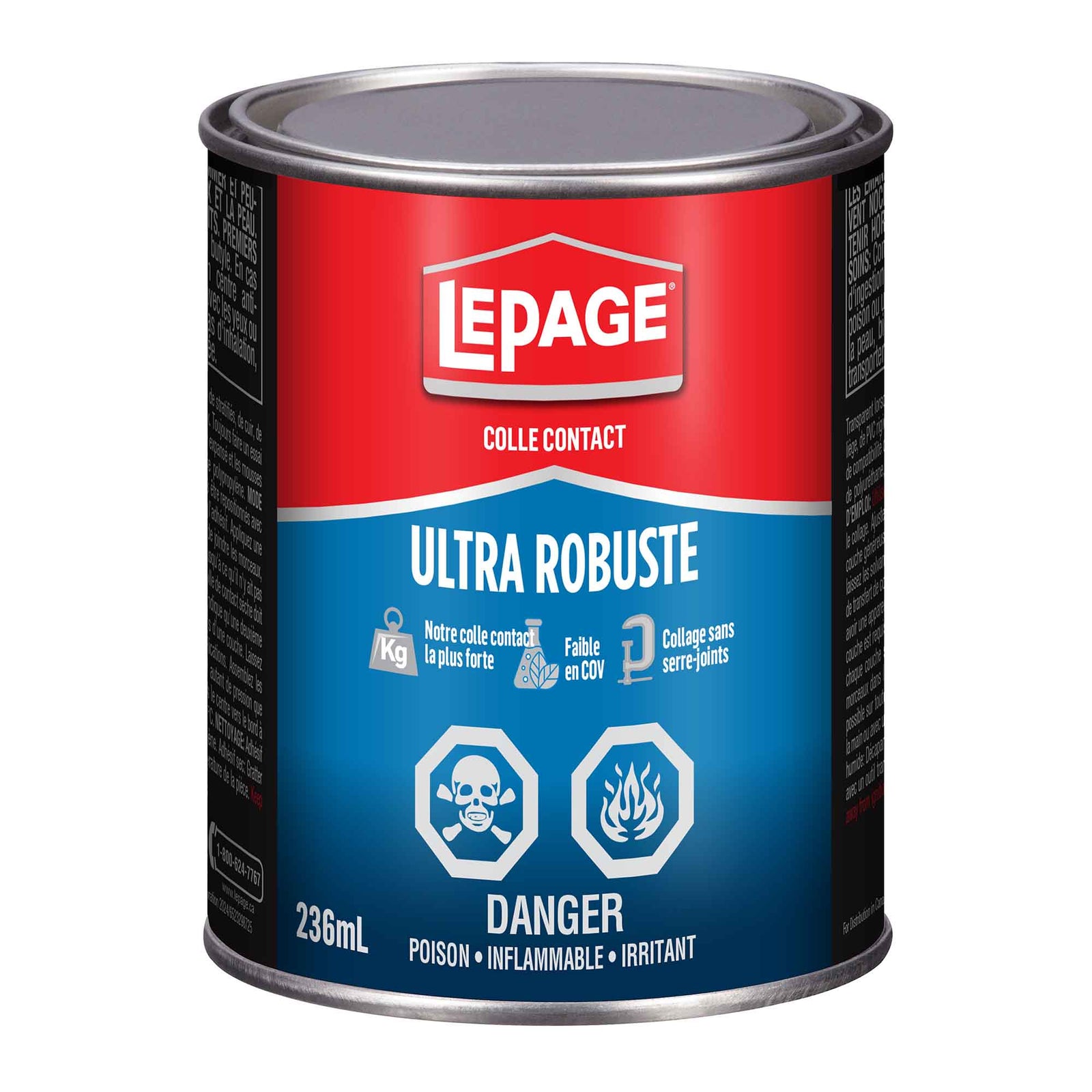 Colle contact ultra robuste faible en COV, 236 ml